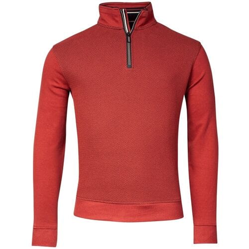 Baileys Trui Sweat Front Two-Tone Honeycomb Doubleface Interlock Stone Red / male