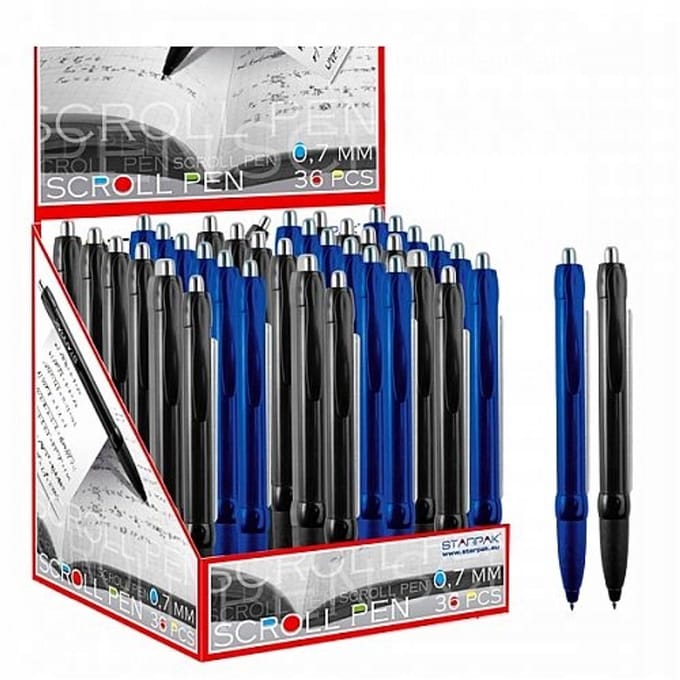 Automatische Pen met Uitschuifbare Spiekbrief - Blauw, 0.7mm