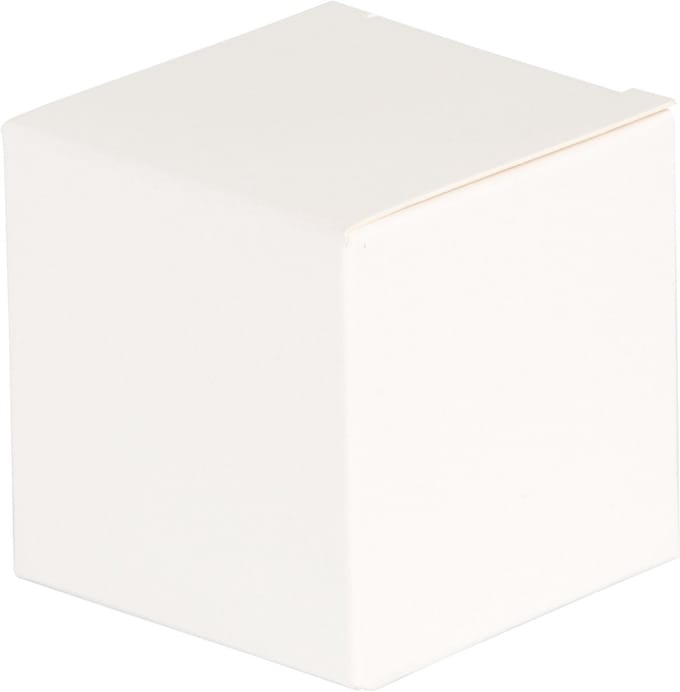 PARTYDECO - 10 witte vierkante kartonnen doosjes 5 x 5 cm voor suikerbonen en bruiloft