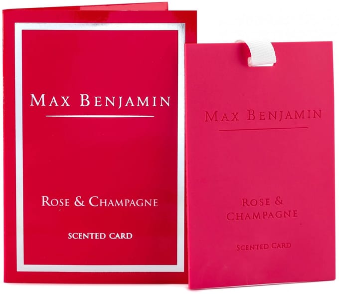 Max Benjamin Geurkaart Rose & Champagne 10 Cm Papier Rood