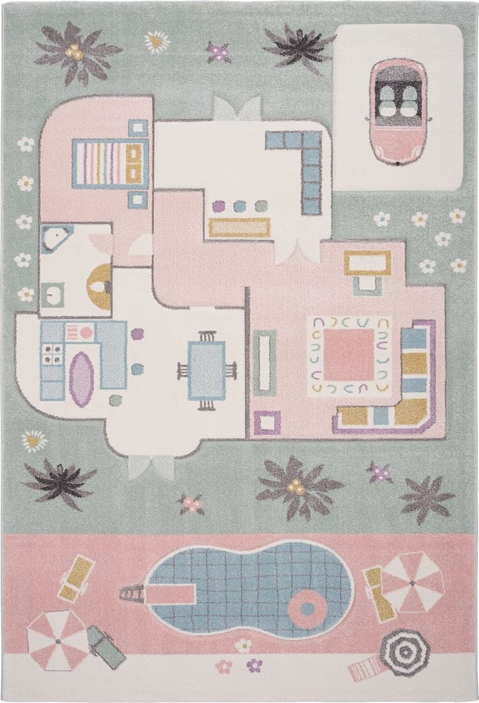 Pergamon Kinder vloerkleed Maui Kids speelhuis