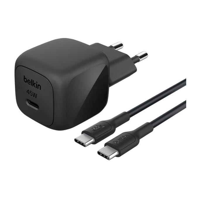 Belkin BoostCharge power adapter - PPS technology - 24 pin USB-C - 25 Watt - with USB-C cable (1m)