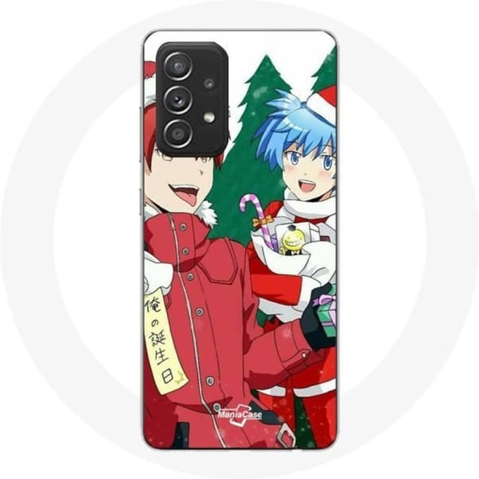 Coque pour Samsung Galaxy A52 Karma et Nagisa Assassination Classroom Anime Christmas day