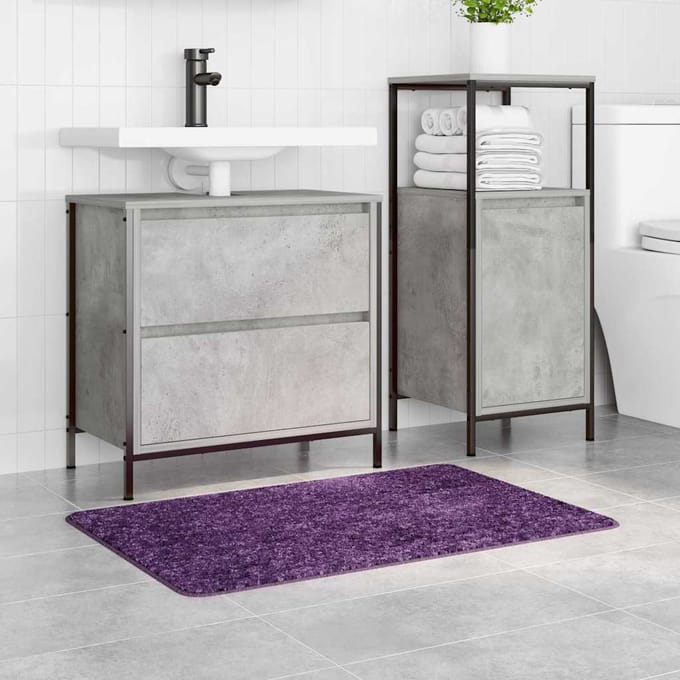 vidaXL - Antislip - Badmat - Paars - 60 - x - 90 - cm - PP