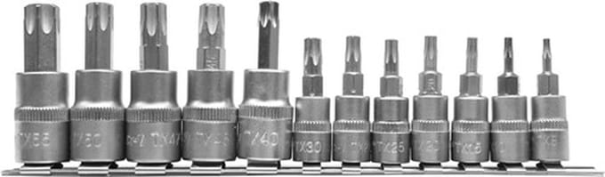 Yato - Torx Dopsleutelset - 12-delig - S2 Staal en CrV 6150