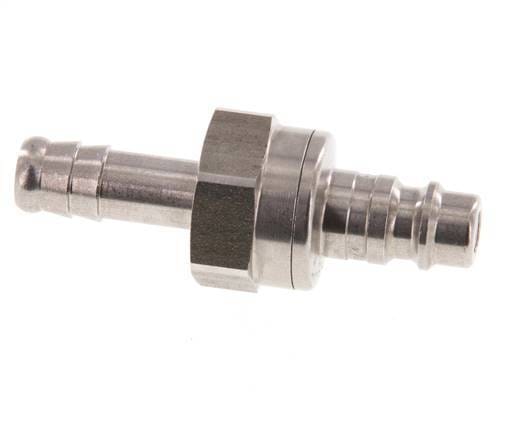 RVS DN 7.2 (Euro) Luchtkoppeling Insteeknippel 10 mm Slangpilaar Double Shut-Off