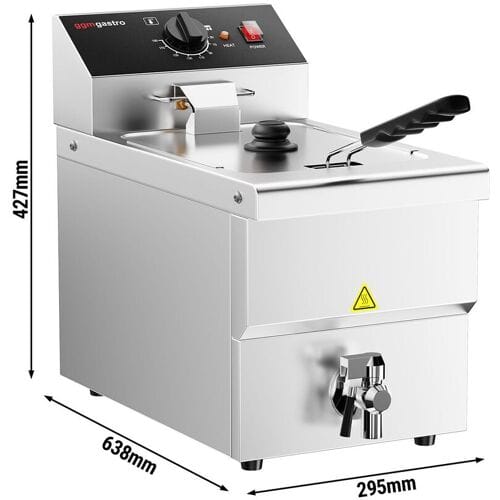 GGM Gastro Elektro Fritteuse - 8 Liter - 3,25 kW - mit Ablasshahn