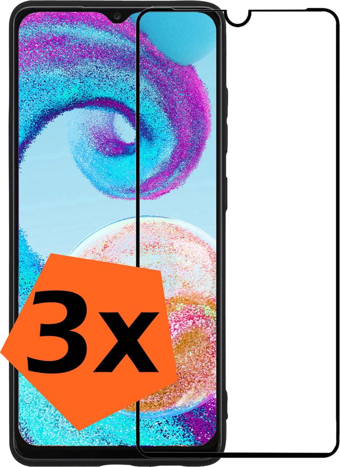 Screenprotector - 3 Stuks - Geschikt voor Samsung Galaxy A04s - Full Cover - Gehard Glas - Beschermglas - Tempered Glass - Screen Protector