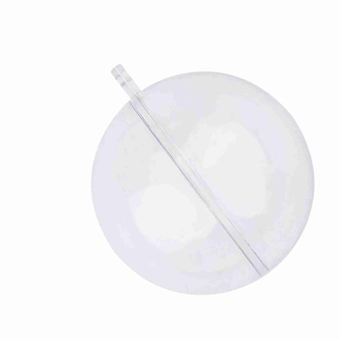 20 Stuks Vulbare Transparante Plastic Bal Bruiloft Kerst Decoratie Ornamenten (8 cm) white