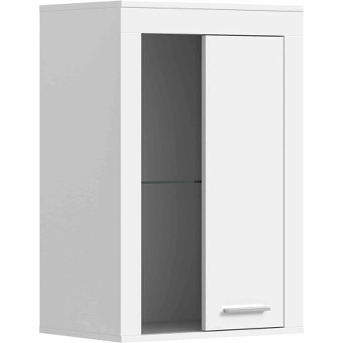 Jam hang/staande vitrinekast wit melamine - 35x86x60cm