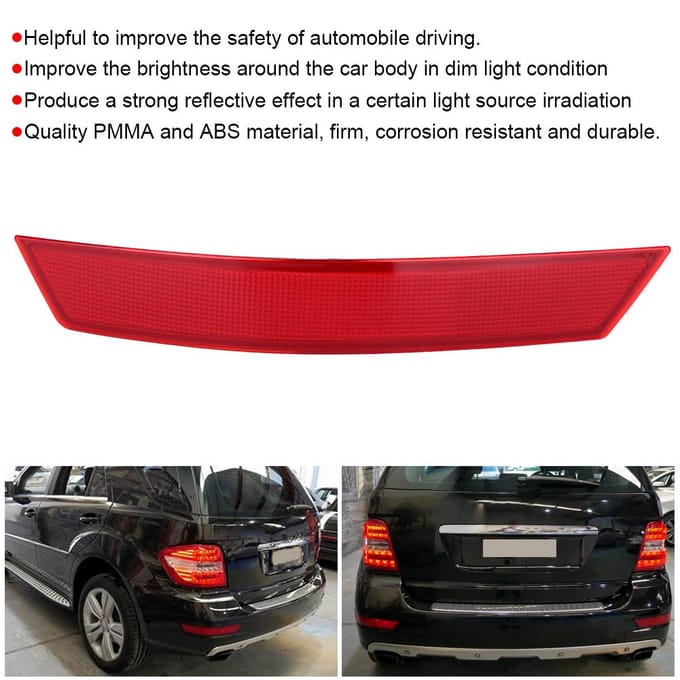 Auto Achterbumper Reflector Past voor Mercedes Benz W164 ML320 ML500 ML350(Links ) brown