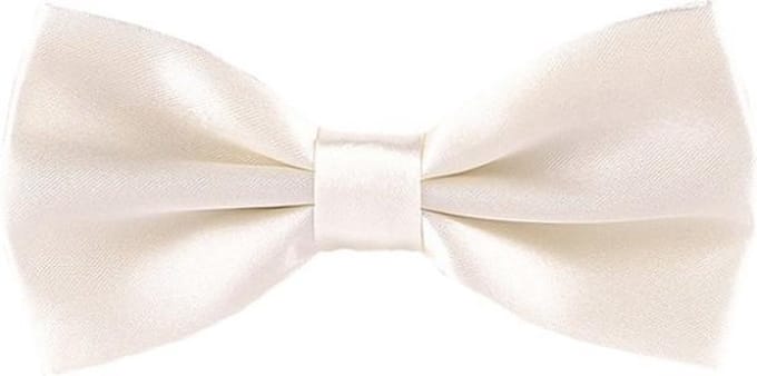 Fako Fashion® - Vlinderstrik - Vlinderdas - Satijn - 12.5cm - Crème
