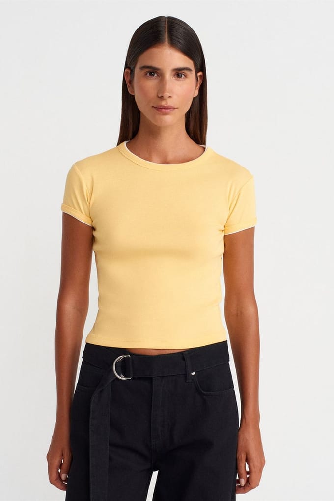 Dames Slim Fit Katoenen Cropped T-Shirt
