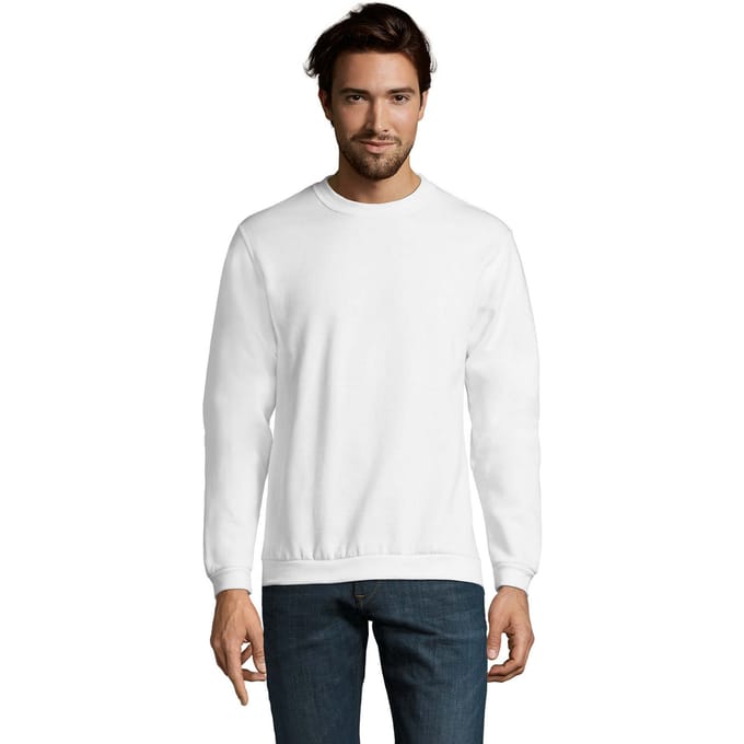 SOLS Heren Spider Ronde Hals Sweatshirt (Wit)