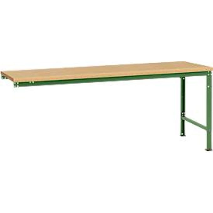 Manuflex aanbouwtafel UNIVERSAL Speciaal, tafelblad multiplex, 2000 x 1000, resedagroen