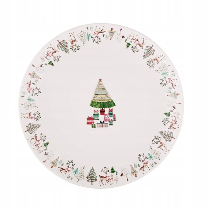 Kerst Dessertbord 20 cm - Porselein - Kerstboom Collectie
