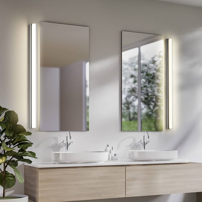 Helestra LED spiegellamp LOOM 2, lengte 90 cm, IP44, CCT