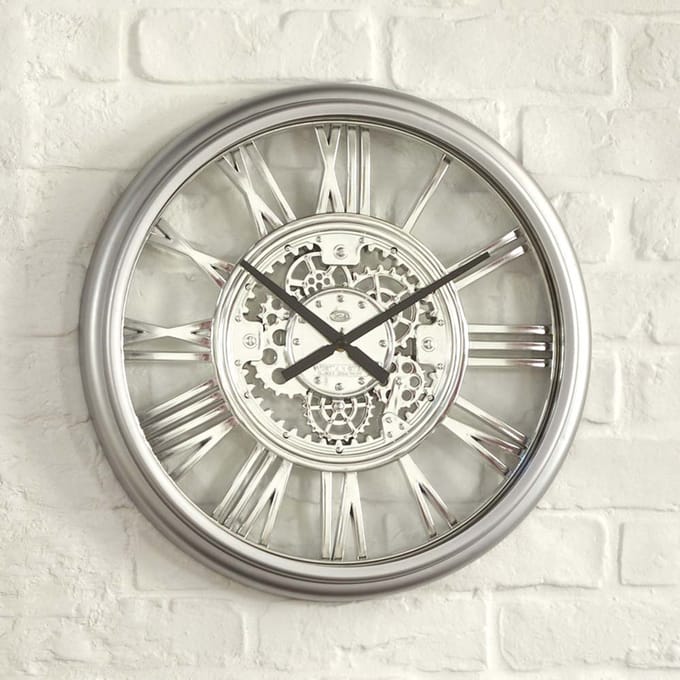 Eazy Living Wandklok Ø 40 cm Tony Zilver