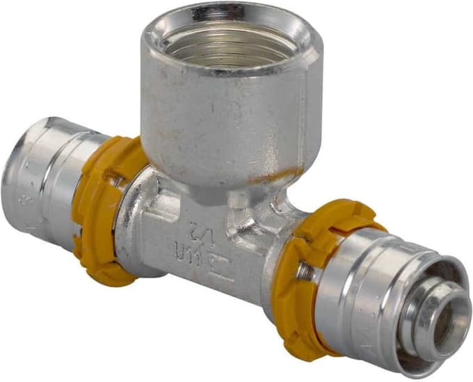 Uponor S-Press Plus T-Stuk - 20 x 3/4 binnendraad x 20 mm pers