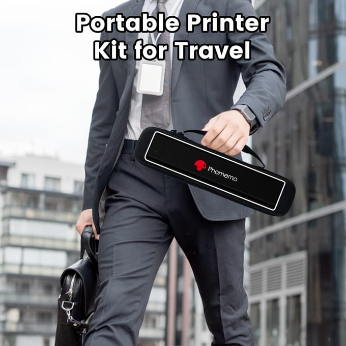 Phomemo M08F Printerhoes, Draagbare Tas, M08F Draagbare Tas Lichtgewicht voor Reizen, Compatibel met M08F/P831 Draagbare Thermische Printer (Alleen doos)