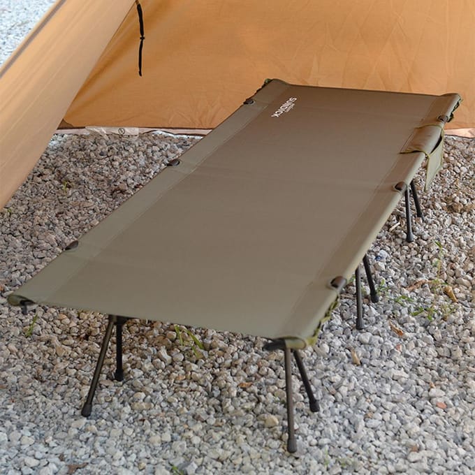 Lit de Camping pliant avec rallonges de jambes, lit de couchage Portable pour Camping et randonnée noir