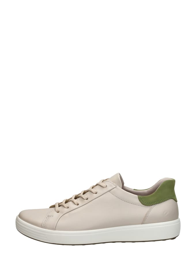Ecco Soft 7 Slip Lace Sneakers Laag - Gebroken wit