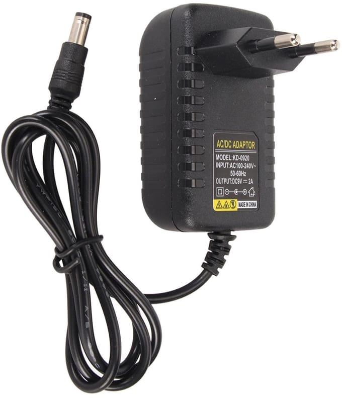 Allecto - 9V AC Adapter - Voeding Oplader - Plug-and-Play - Compact - Geschikt voor Label Makers - EU-stekker - Zwart