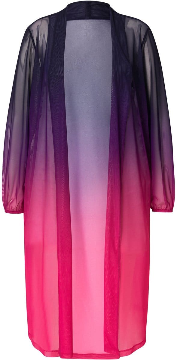 MIAMODA - Dames - Jas rechte pasvorm mesh met kleurverloop - Hibiscusrood - Maat 48
