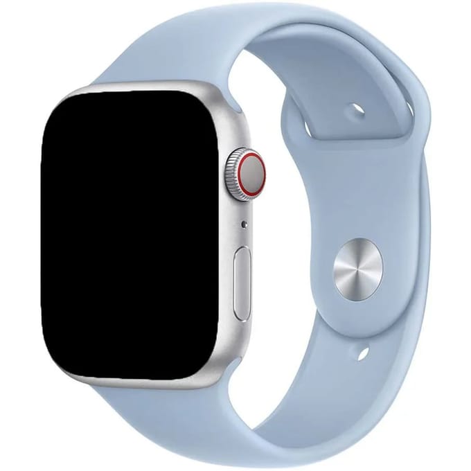 2+1 | Apple Watch Bandje - Siliconen - Zachtblauw