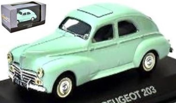 ATLAS Peugeot 203 schaalmodel 1:43