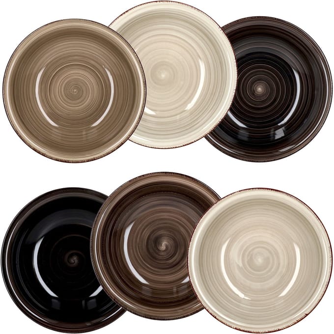 Set van 6 soepborden Grijs 21,5cm