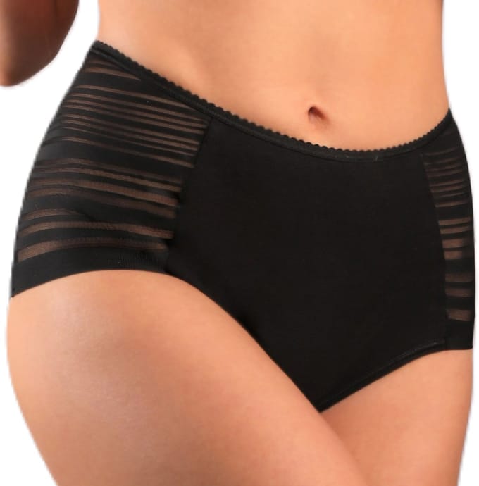 FUNNY DAY Dames Slip BENEDETTA - Zwart - Maat S - Hoge taille