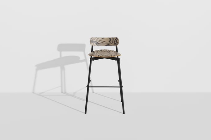 Petite Friture Fromme Houten Barkruk - black Alpi