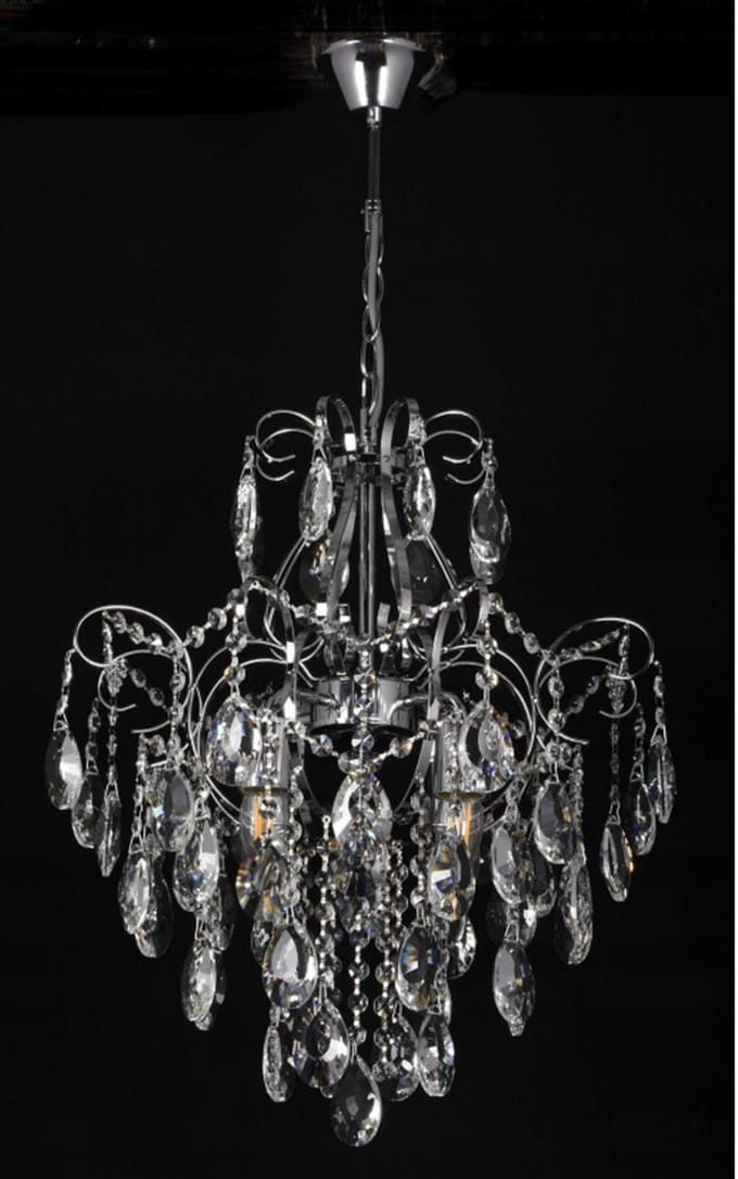 Kristallen Plafondlamp W-E 1341/4 - Elegant, Verstelbaar, E27