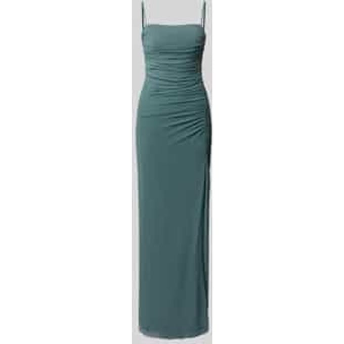 slim fit avondjurk met plooien