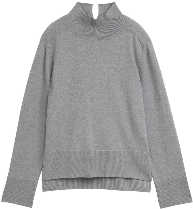 Tom Tailor - Gebreide trui met kasjmiermix - Maat XXL - medium silver grey melange