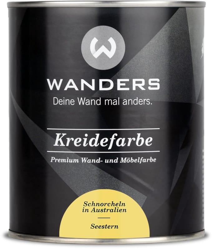 Wanders24 Seestern – krijtverf meubelverf – 750 ml – lichtgeel mat
