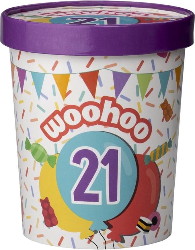 Candy bucket - 21 jaar