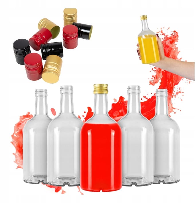 Bimberek Blanka Serie - Glazen Fles - 500ml - Met Deksels