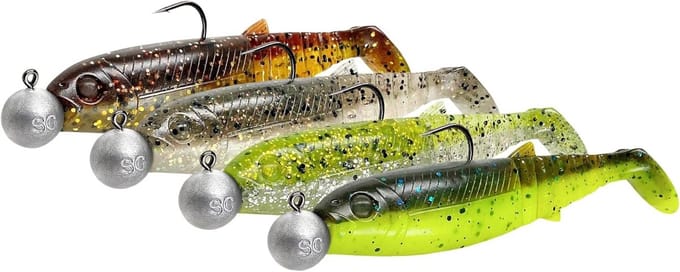 Shad Lure Set 10cm - UV Actief, Geur Afgevende Pluggen voor Baars, Snoek, Zalm