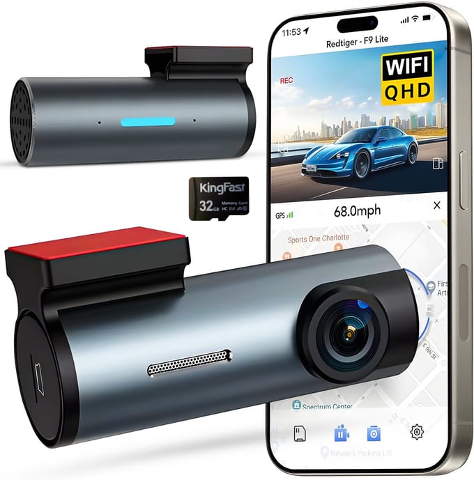 Azorix Dashcam Pro WiFi - 1080p Full HD Camera - Dashcam voor Auto - Nachtzicht & Botsingdetectie - Looprecording - Incl. 32 GB SD-kaart