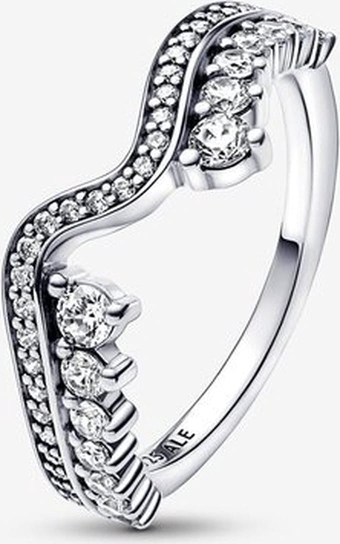 Pandora Ring Asymmetrische golf 192543C01-56
