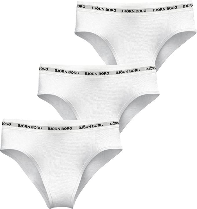 Björn Borg dames Logo Highwaist Briefs - slip hoge taille (3-pack) - wit - wit - wit
