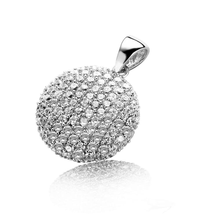 Orphelia PEN-3019 - Hanger + Ketting Micro Setting - Zilver 925 - Zirconium - 42+3 cm