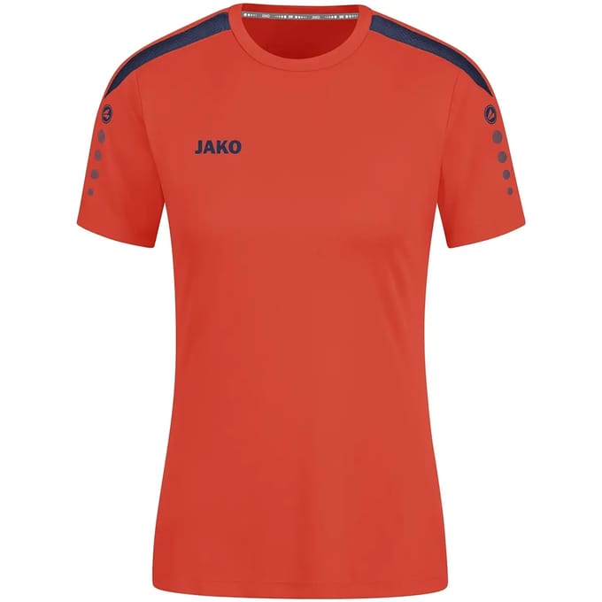 Jako Power Shirt Korte Mouw Dames - Marine / Flame | Maat: 34