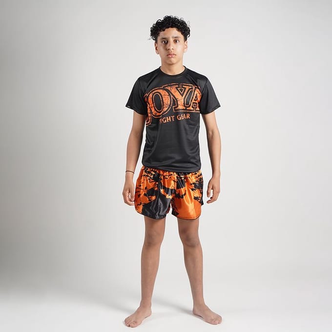 Joya T-Shirt Splash - Junior - Zwart met groen - 140