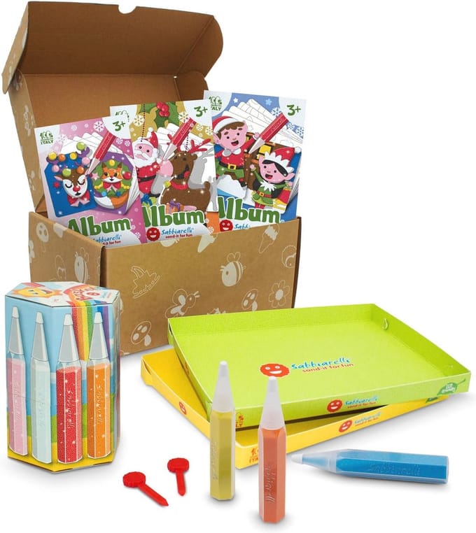 Creatieve Knutselset - DIY Kerstdecoraties met Zand voor Kinderen 3+