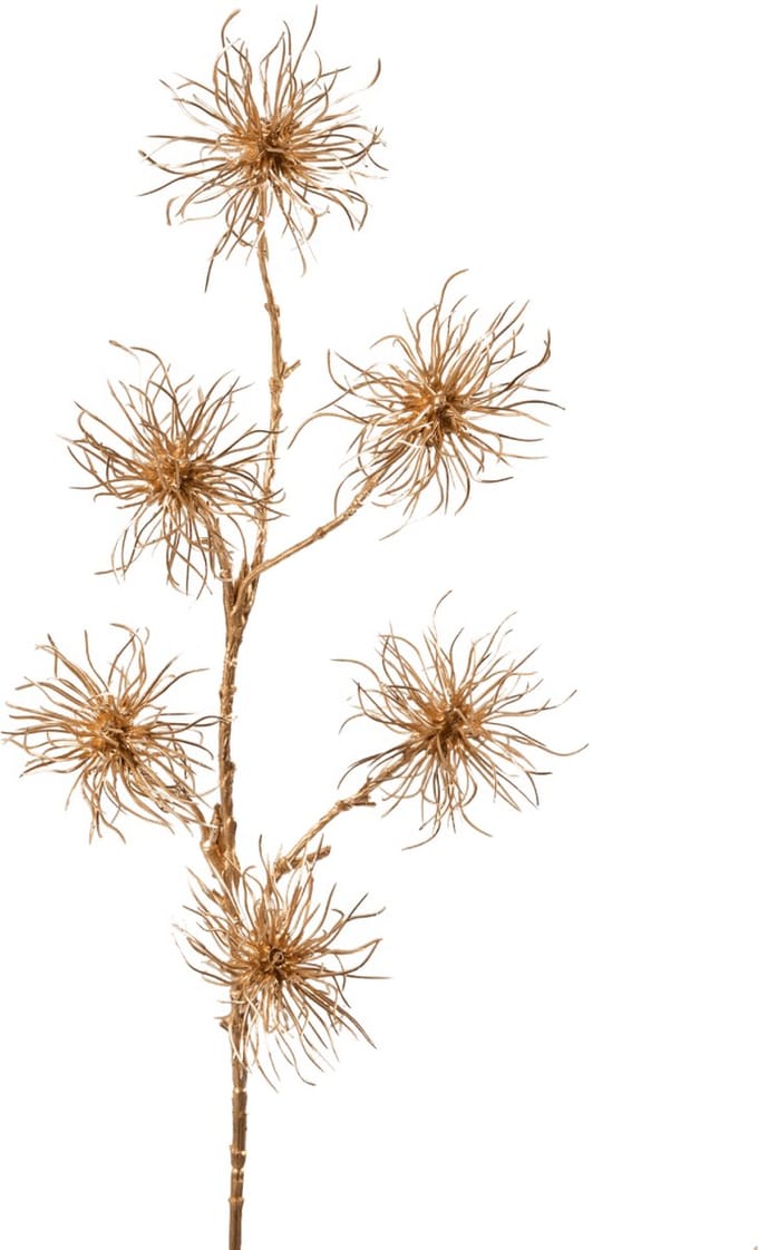 Viv! Home Luxuries Decoratietak Kastanje - kunstbloem - goud - 83cm