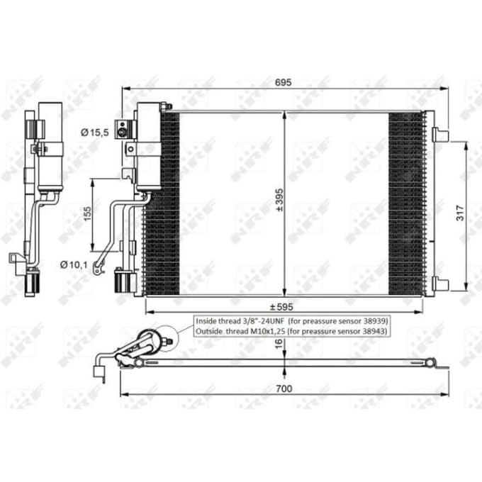 Condensor, airconditioning NRF 35974