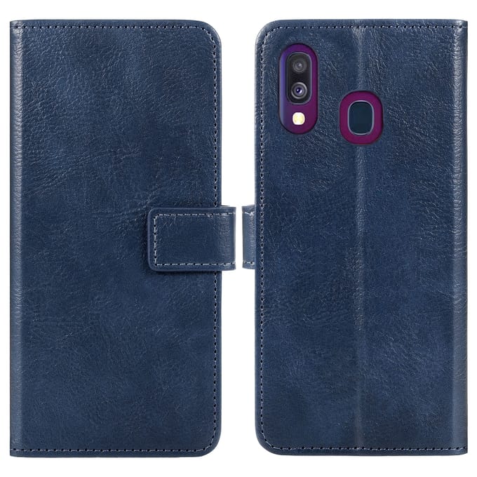 imoshion Hoesje - Geschikt voor Samsung Galaxy A40 - Luxe Bookcase - Donkerblauw
